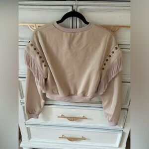 Women’s Swester w/ Western Style Fringe Size Small Fall Sweater